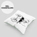 Llama Alpaka Kissen mit Füllung 40x40 Geschenk Lama Geschenkidee für Lama-Fans (Grau) Grün Trendation