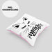 Katzen-Besitzerin Kissen mit Füllung 40x40 Geschenk Meow Katze Geschenkidee Miau Katzen Mama (Grau) Rosa Trendation