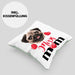 Mops Besitzer Mom Mama Kissen mit Füllung 40x40 Geschenk Lustiger Spruch Geschenkidee Mops Besitzerin (Grau) Grün Trendation