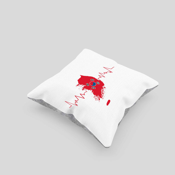 Seoul Kissen mit Füllung 40x40 Geschenk Südkorea South Korea Kpop Geschenkidee (Grau) Grau Trendation