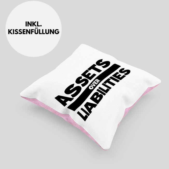Entrepreneur Kissen mit Füllung 40x40 Entrepreneurship Geschenk Spruch Motivation Idee Sprüche (Grau) Rosa Trendation