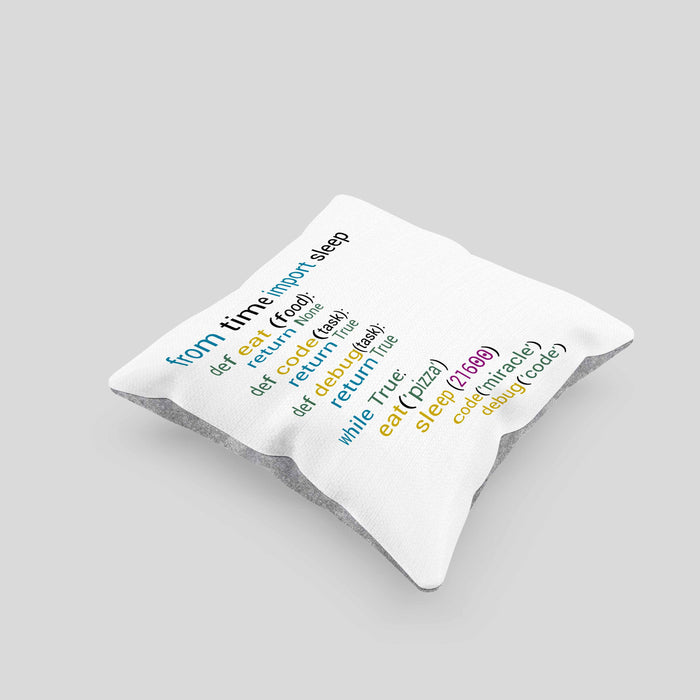 Coder Kissen mit Füllung 40x40 Geschenk für Programmierer Softwareentwickler Nerds Geschenkidee (Grau) Grau Trendation
