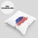 USA Kissen mit Füllung 40x40 Geschenk Amerika Geschenkidee Auslandjahr Vereinigte Staaten Von Amerika (Grau) Grün Trendation
