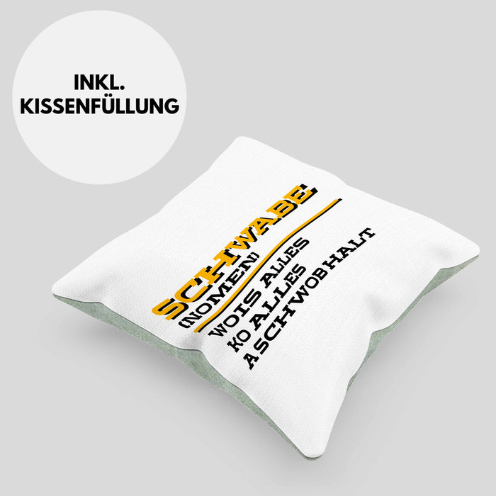 Lustige Kissen mit Füllung 40x40 für Schwaben (Grau) Grün Trendation