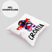 Croatia Kissen mit Füllung 40x40 Geschenk für Kroatische Frau Heimat Kroatien Geschenkidee (Grau) Rosa Trendation