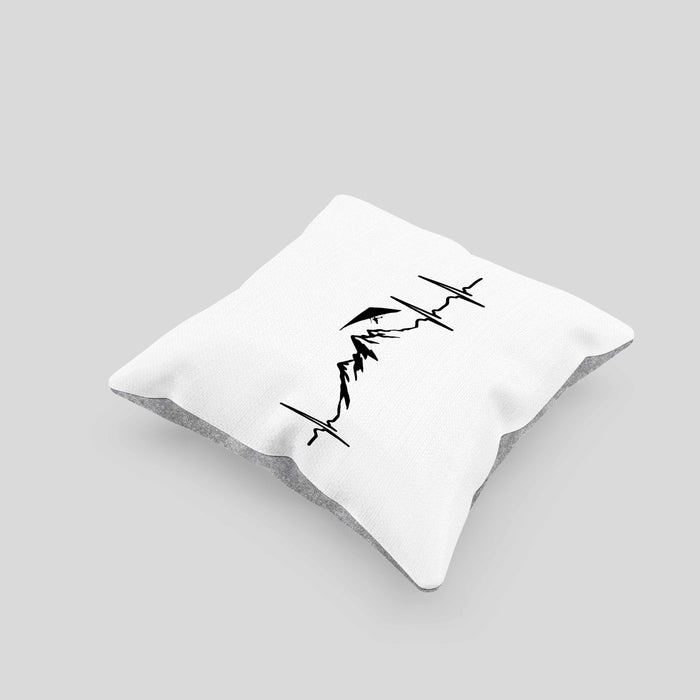 Geschenk für Drachenflieger Kissen mit Füllung 40x40 Herzschlag Hängegleiter Motiv (Grau) Grau Trendation