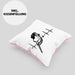 Hobbyhorse Mädchen Kissen mit Füllung 40x40 Geschenk Hobby Horse Pferde Grafik Herzschlag (Grau) Rosa Trendation