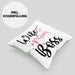 Wife Mom Boss Kissen mit Füllung 40x40 Geschenk Mutter Mama zum Muttertag Muttertagsgeschenk (Grau) Grün Trendation