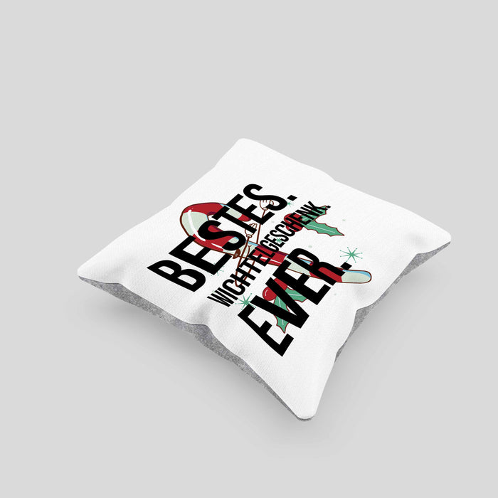 Schrott-Wichtelgeschenk für Frauen Kollegen Geschenk Wichteln Weihnachten Bestes Wichtelgeschenk Ever geschenkidee SchrottwichtelnKissen mit Füllung 40x40 (Grau) Grau Trendation