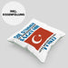 Türkei Kissen mit Füllung 40x40 Urlaub Heimat Geschenk Spruch Türke Geschenkidee (Grau) Grün Trendation
