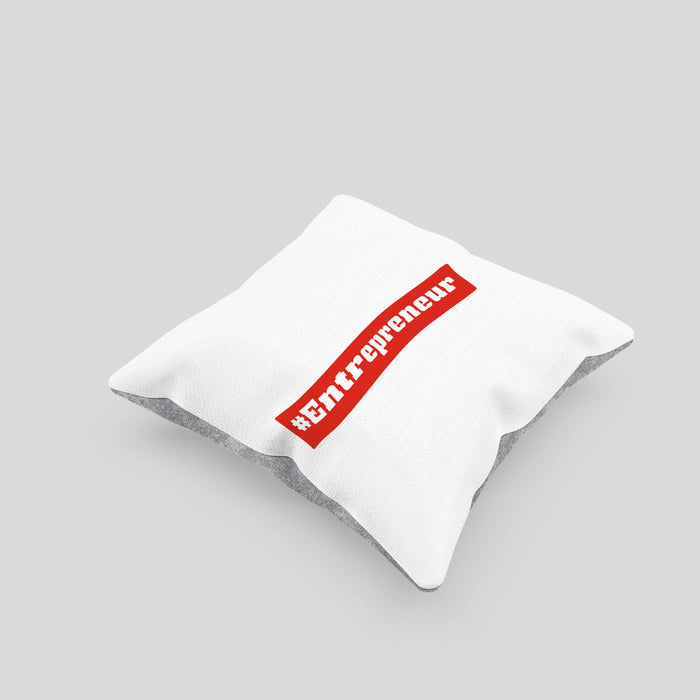 Entrepreneur Kissen mit Füllung 40x40 Entrepreneurship Geschenk Spruch Motivation (Grau) Grau Trendation