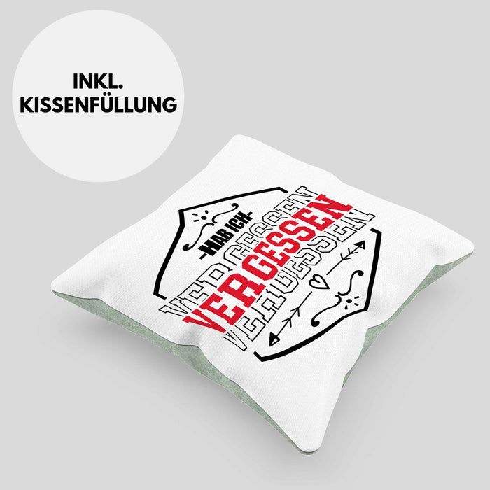 Ehemann Kissen mit Füllung 40x40 Geschenk Hab Ich Vergessen Geschenk Von Ehefrau (Grau) Grün Trendation