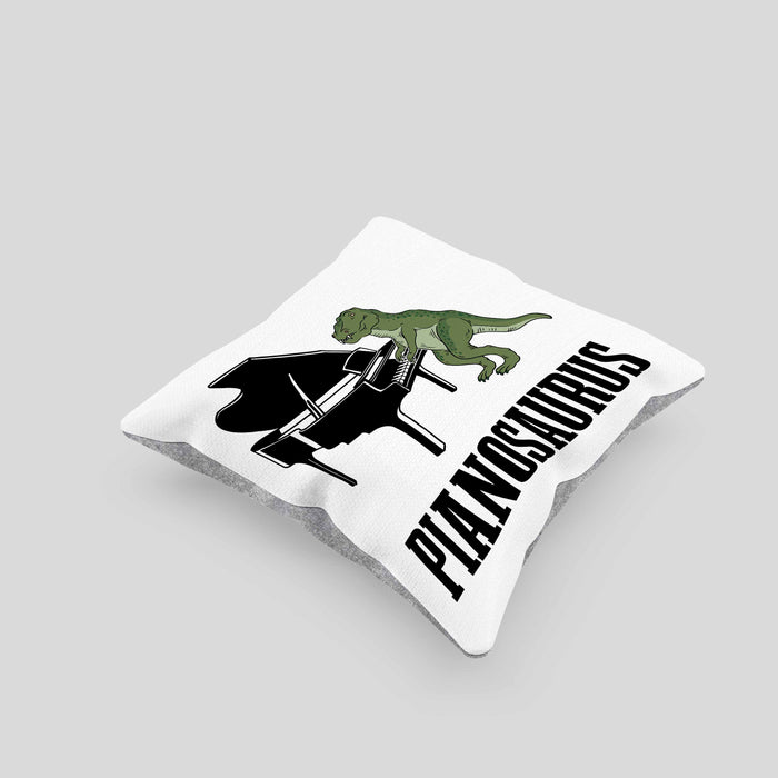 Pinaosaurus Piano-Spieler Kissen mit Füllung 40x40 Geschenk Klavier (Grau) Grau Trendation
