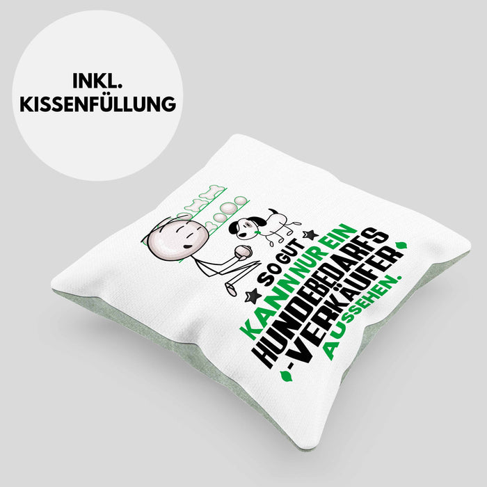 Hundebedarfsverkäufer Geschenk Kissen mit Füllung 40x40 So Gut Kann Nur Ein Hundebedarfsverkäufer Aussehen Geschenkidee (Grau) Grün Trendation