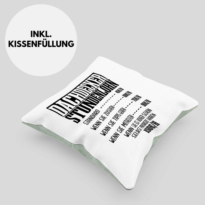 Kissen mit Füllung 40x40 Geschenk für Dachdecker Lustiger Spruch Geschenkidee Männer Dachdecker (Grau) Grün Trendation