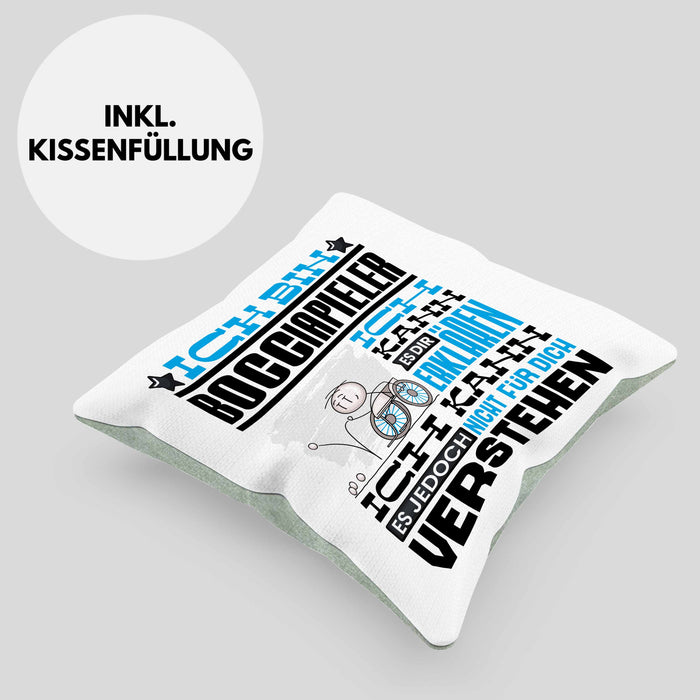 Bocciapieler Geschenk Kaffee-Kissen mit Füllung 40x40 Geschenkidee für Bocciapieler Ich Bin Bocciapieler Ich Kann Es Dir Erklären Jedoch Nicht Für Dich Verstehen Spruch Lustig (Grau) Grün Trendation