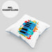 Keyboard Spieler Kissen mit Füllung 40x40 Geschenk für Keyboarder Musiker Band Geschenkidee Bunt (Grau) Blau Trendation