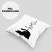 Katze Herzschlag Kissen mit Füllung 40x40 Geschenk für Katzenbesitzerin (Grau) Grün Trendation