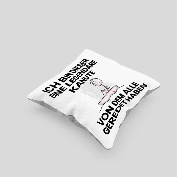 Kanute Geschenk Kissen mit Füllung 40x40 Lustige Geschenkidee Geburtstag für Kanute Ich Bin Dieser Legendäre Kanute Von Dem Alle Geredet Haben (Grau) Grau Trendation