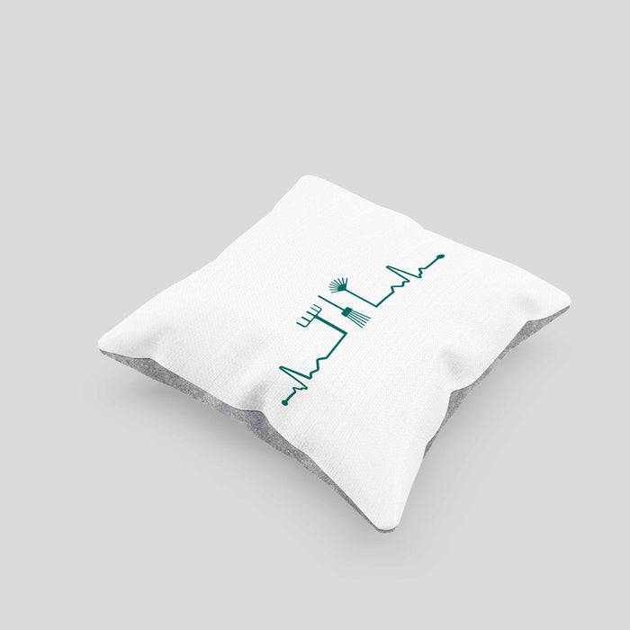 Herzschlag Gärtner Kissen mit Füllung 40x40 mit Spruch Garten Hobbygärtner Geschenk Lustig Gärtnerin Geschenkidee (Grau) Grau Trendation