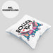 Rollschuh Kissen mit Füllung 40x40 Geschenk für Roller Girls "Roller Girl" Nostalgie 80er 90er Jahre (Grau) Blau Trendation
