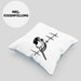 Hobbyhorse Mädchen Kissen mit Füllung 40x40 Geschenk Hobby Horse Pferde Grafik Herzschlag (Grau) Blau Trendation