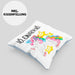 Lustige Nö Einfach Nö Kissen mit Füllung 40x40 Mit Spruch Einhorn Geschenk Mama Freundin Kollegin Geschenkidee Arbeit Frauen (Grau) Blau Trendation