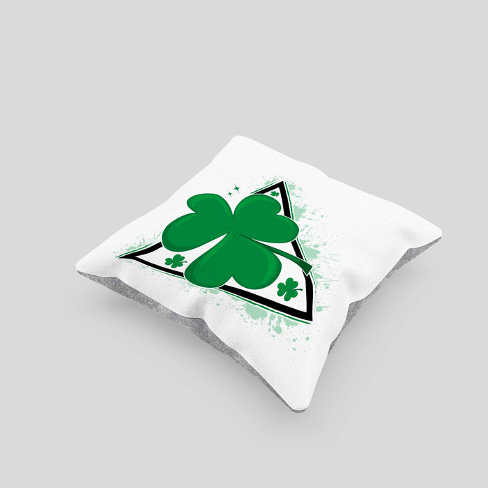 St Patricks Day Kissen mit Füllung 40x40 Kleeblatt Irisch Irland Geschenkidee (Grau) Grau Trendation