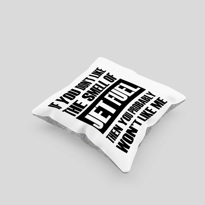 Fuel Kissen mit Füllung 40x40 Geschenk für Fluglotsen mit Spruch (Grau) Grau Trendation