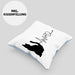 Katze Herzschlag Kissen mit Füllung 40x40 Geschenk für Katzenbesitzerin (Grau) Blau Trendation