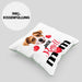 Jack Russell Besitzer Mom Mama Kissen mit Füllung 40x40 Geschenk Lustiger Spruch Geschenkidee Jack Russell Besitzerin (Grau) Grün Trendation
