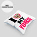 Yorkie Besitzerin Kissen mit Füllung 40x40 Geschenk Lustiger Spruch Geschenkidee I Love My Yorkie (Grau) Blau Trendation