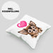 Chihuhahua Besitzer Kissen mit Füllung 40x40 Geschenk Chihuhahua Besitzer Geschenkidee Frauchen Herrchen (Grau) Grün Trendation