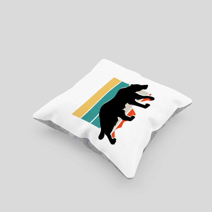 Gepard Kissen mit Füllung 40x40 Geschenk Retro (Grau) Grau Trendation
