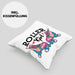 Rollschuh Kissen mit Füllung 40x40 Geschenk für Roller Girls "Roller Girl" Nostalgie 80er 90er Jahre (Grau) Grün Trendation