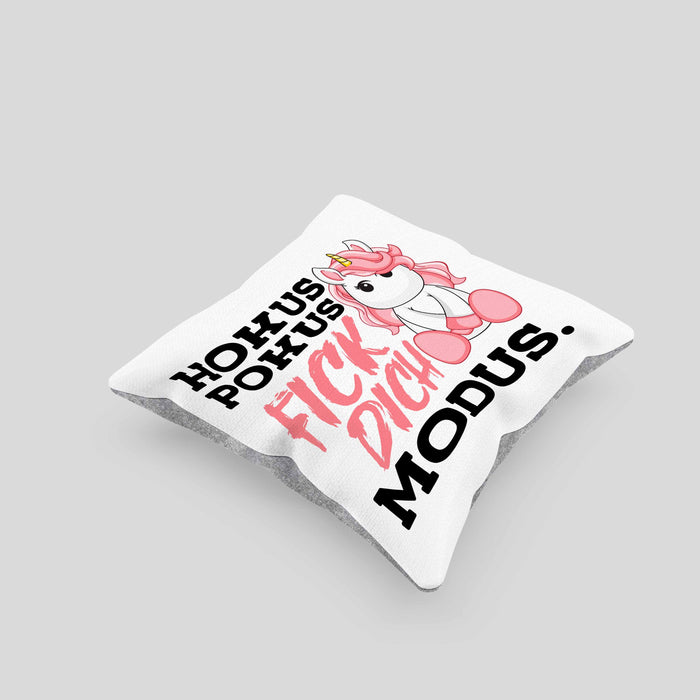 Lustige Ich Hasse Menschen Kissen mit Füllung 40x40 Mit Spruch Einhorn Geschenk Mama Freundin Kollegin Geschenkidee Arbeit Frauen (Grau) Grau Trendation
