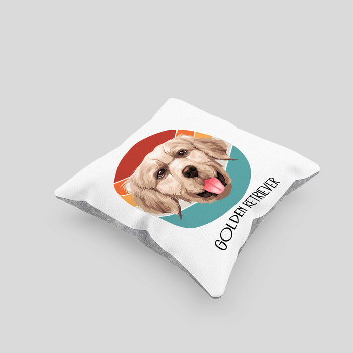 Golden Retriever Besitzer Kissen mit Füllung 40x40 Geschenk Lustiger Spruch Geschenkidee Golden Retriever Mama Papa (Grau) Grau Trendation