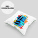 Keyboard Spieler Kissen mit Füllung 40x40 Geschenk für Keyboarder Musiker Band Geschenkidee Bunt (Grau) Grün Trendation