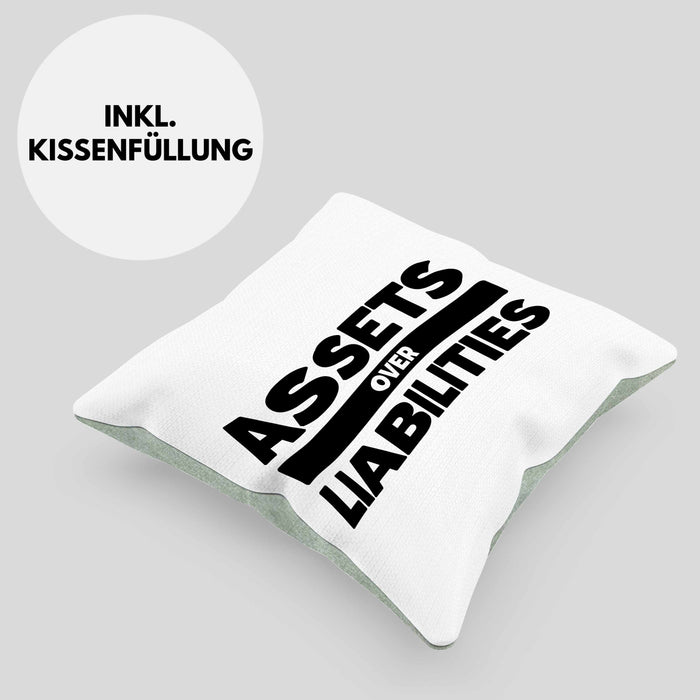 Entrepreneur Kissen mit Füllung 40x40 Entrepreneurship Geschenk Spruch Motivation Idee Sprüche (Grau) Grün Trendation