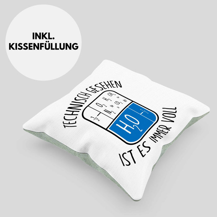 Lustige Kissen mit Füllung 40x40 mit technischem Spruch - Ideales Geschenk für Geburtstag (Grau) Grün Trendation
