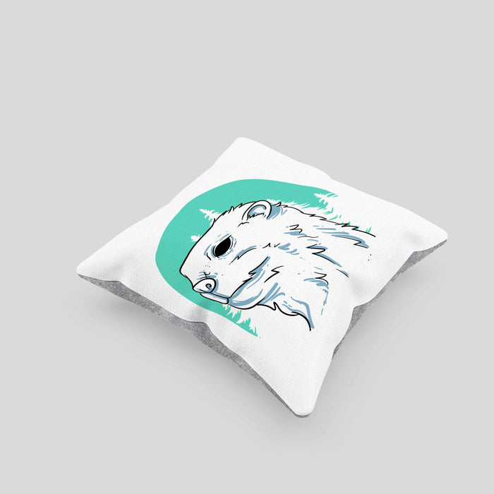 Otter Kissen mit Füllung 40x40 Geschenk Natur Otter-Liebhaber Geschenkidee Geburtstag (Grau) Grau Trendation