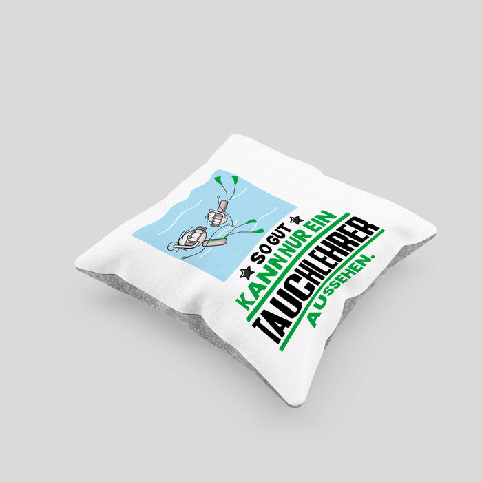 Tauchlehrer Geschenk Kissen mit Füllung 40x40 So Gut Kann Nur Ein Tauchlehrer Aussehen Geschenkidee (Grau) Grau Trendation