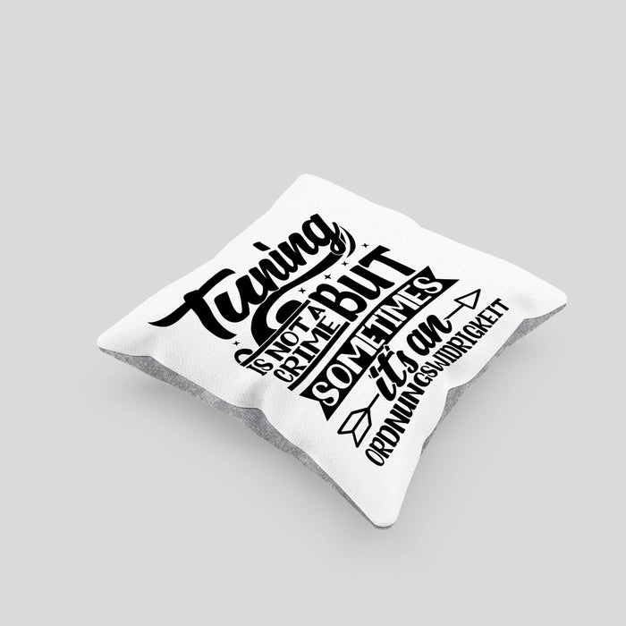Tuning Is Not A Crime But Sometimes It's An Ordnungswidirigkeit Kissen mit Füllung 40x40 Geschenk Drifter Tuning Geschenkidee (Grau) Grau Trendation