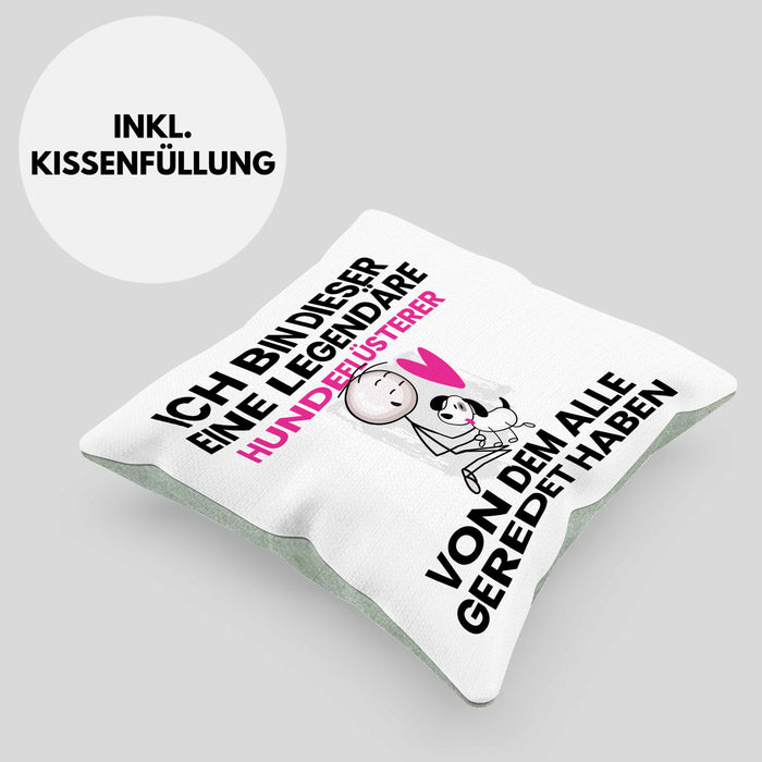 Hundeflüsterer Geschenk Kissen mit Füllung 40x40 Lustige Geschenkidee Geburtstag für Hundeflüsterer Ich Bin Dieser Legendäre Hundeflüsterer Von Dem Alle Geredet Haben (Grau) Grün Trendation