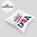 USA Flagge Kissen mit Füllung 40x40 Geschenk Amerika Geschenkidee Auslandjahr Vereinigte Staaten Von Amerika (Grau) Rosa Trendation