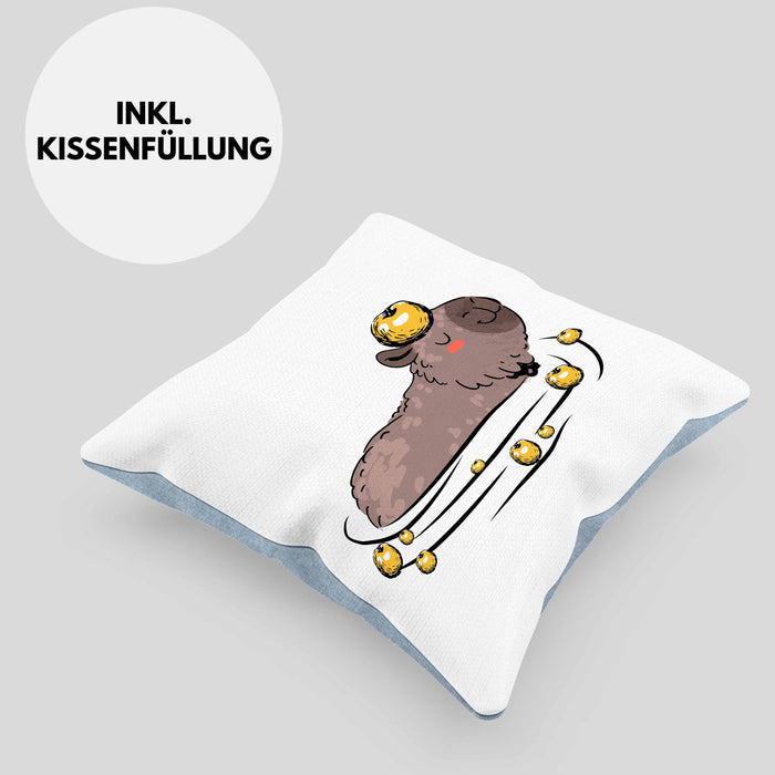 Kissen mit Füllung 40x40 mit Capybara-Motiv Geschenk für Capybara Liebhaber (Grau) Blau Trendation