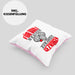 Boule Kissen mit Füllung 40x40 Geschenk Boule-Spieler Geschenkidee Spruch Für Boule Geboren Zur Arbeit (Grau) Rosa Trendation