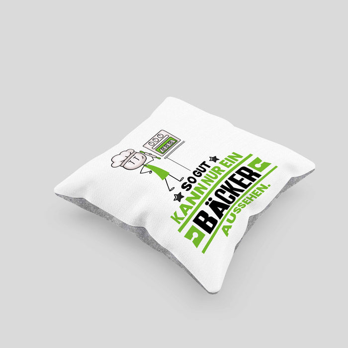Bäcker Geschenk Kissen mit Füllung 40x40 So Gut Kann Nur Ein Bäcker Aussehen Geschenkidee (Grau) Grau Trendation