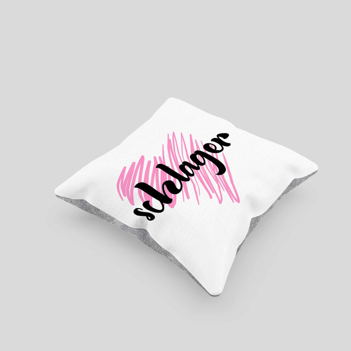 Kissen mit Füllung 40x40 Geschenk für Schlager Fans Kissen mit Füllung 40x40 Musikmotiv Spruch (Grau) Grau Trendation