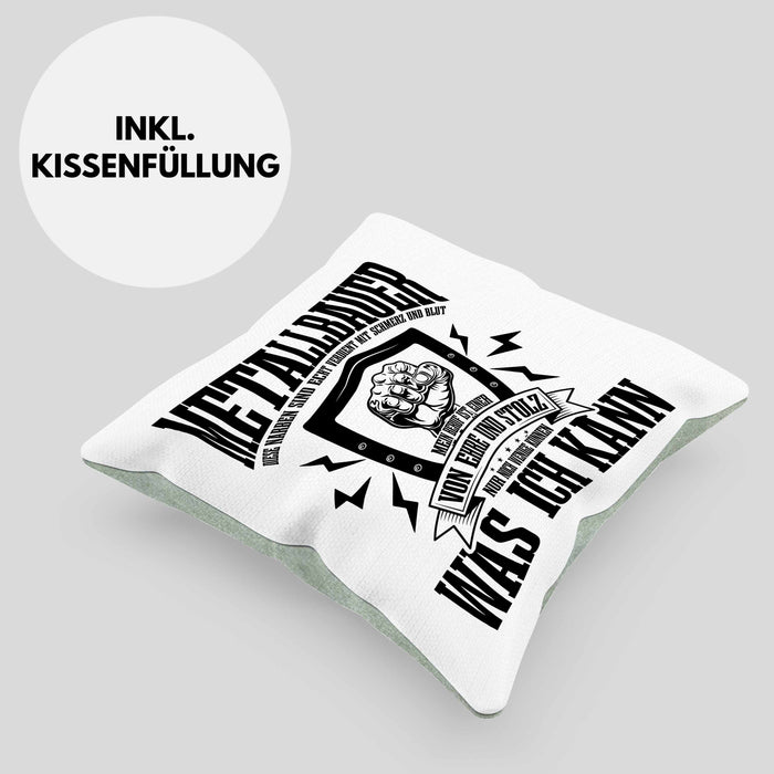 Schweißen Kissen mit Füllung 40x40 Geschenk Schmied Schweißer Geschenkidee Spruch Metallbauer (Grau) Grün Trendation